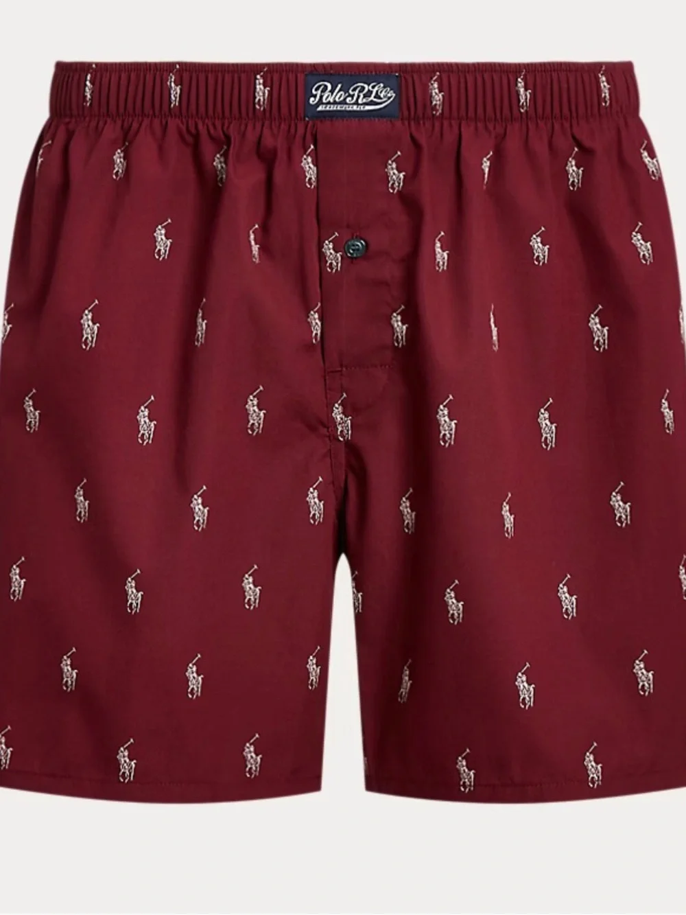 Polo Ralph Lauren Pony Print Boxer Shorts Burgundy Men's XL
